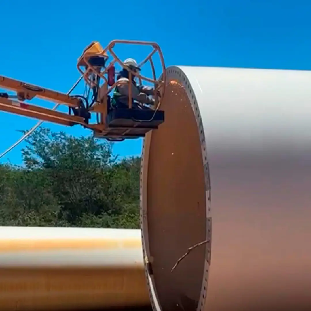 corte de componente de energia eólica 3
