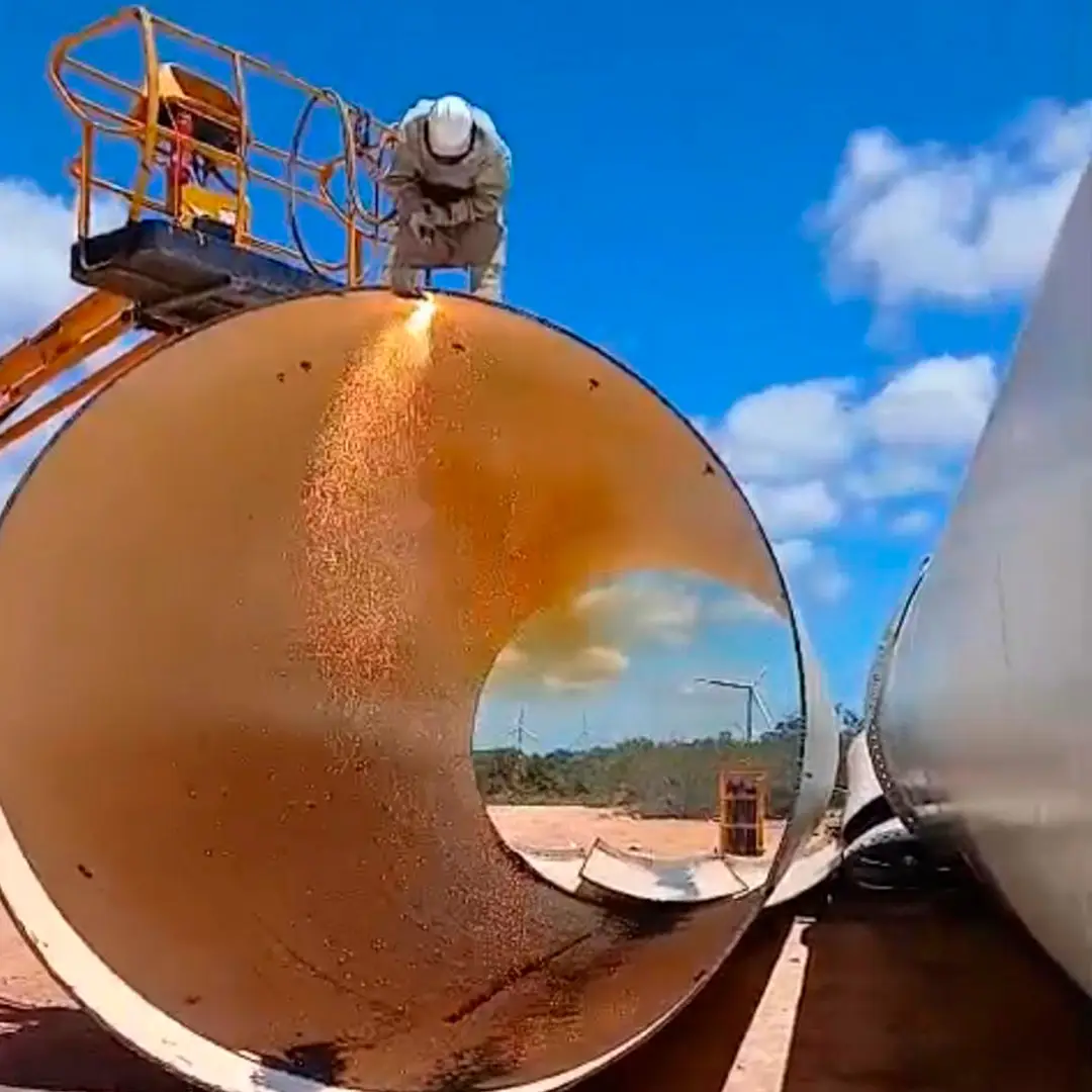 corte de componetes de energia eólica 2