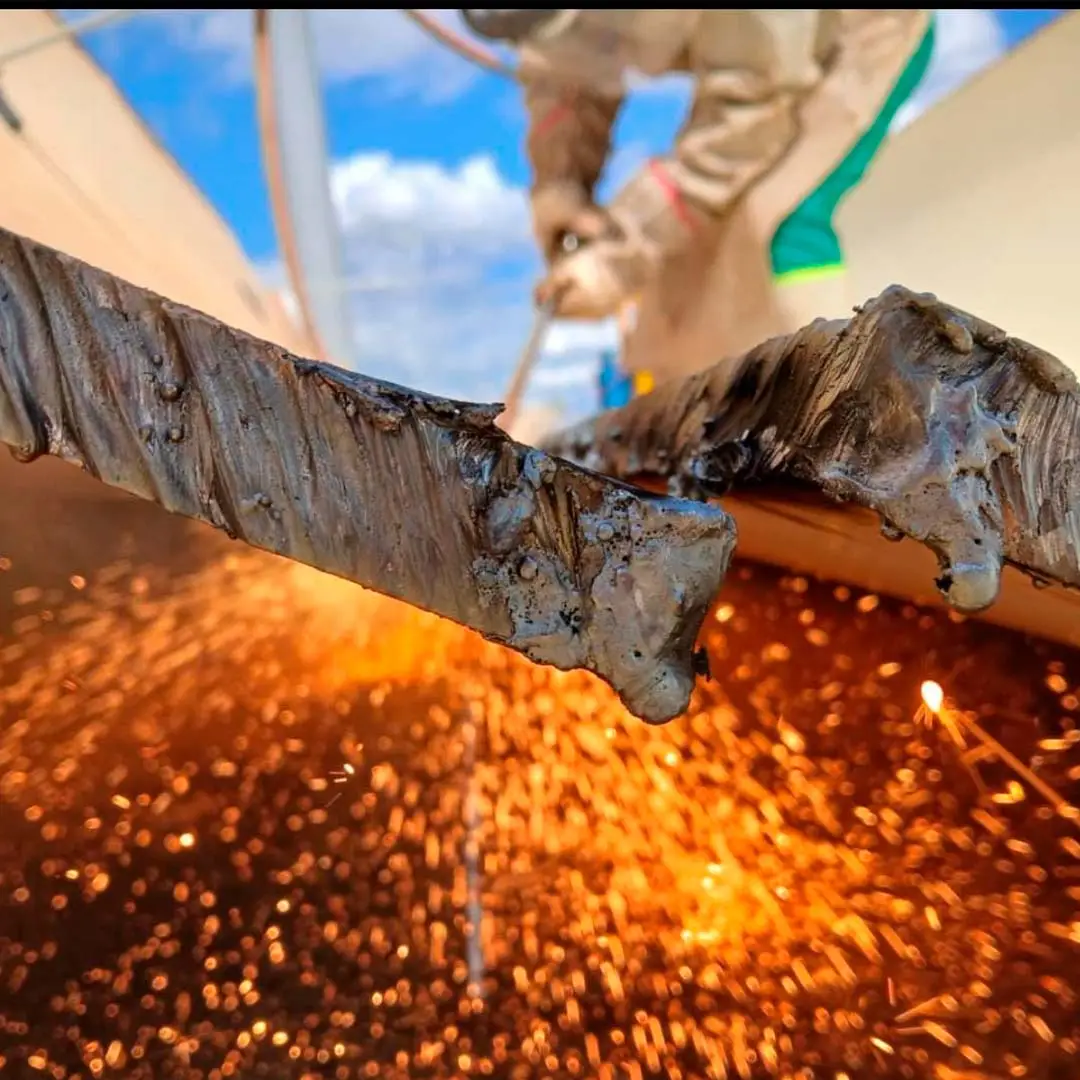 corte de componetes de energia eólica